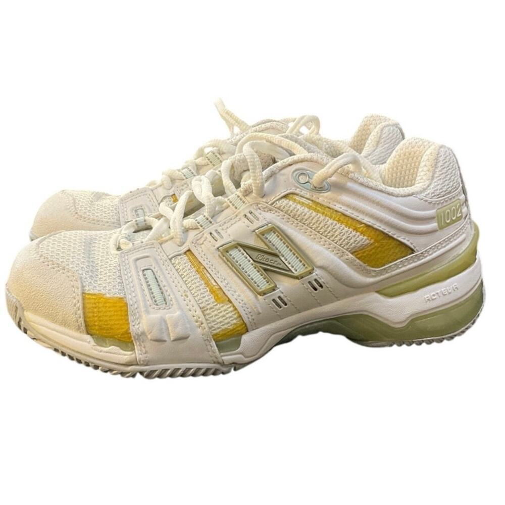 New Balance 1002 Tennis Shoes Women's 6.5 White Yellow Sneakers WCT1002V